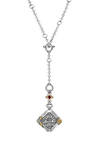 Nur Shower Me With Love Necklace, 18K Yellow Gold, Sterling Silver & Garnet